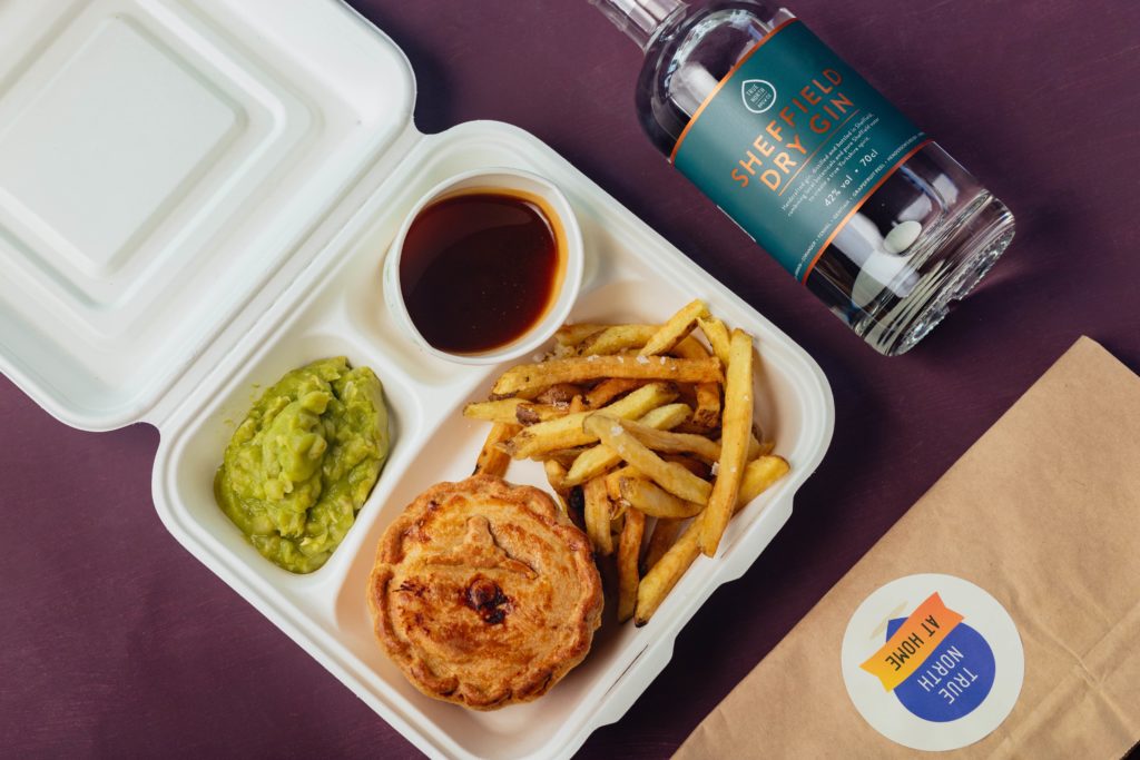 Pie and peas takeaway
